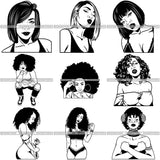 Super Special Bundle 100 Afro Woman SVG Retail Price $250 for Only $10.99 Files For Cutting and More.