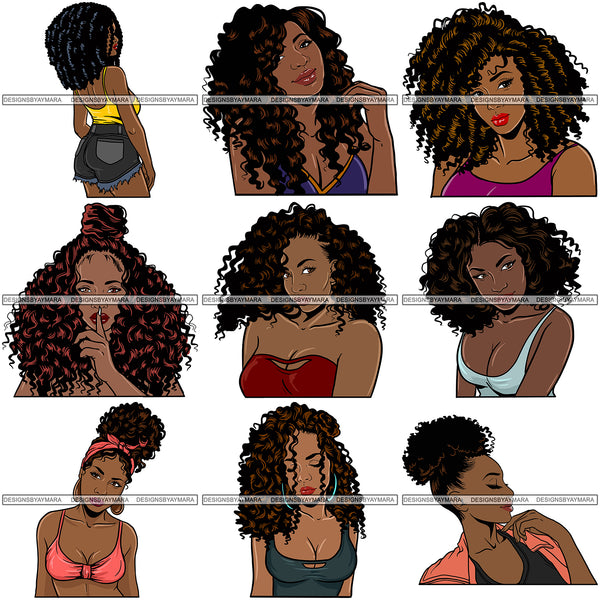 Super Special Bundle 200 Afro Woman SVG Retail Price $500 for Only $39.99 Files For Cutting and More.