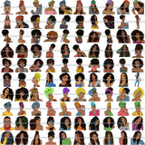 Super Special Bundle 100 Afro Woman SVG Files For Cutting and More.