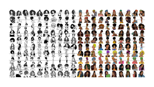 Super Special Bundle 200 Afro Woman SVG Retail Price $500 for Only $39.99 Files For Cutting and More.
