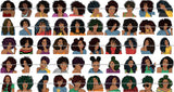 Super Bundle 50 Afro Beautiful Woman SVG For Only $14.99 Retail Price $125 Cutting Files For Silhouette and Cricut