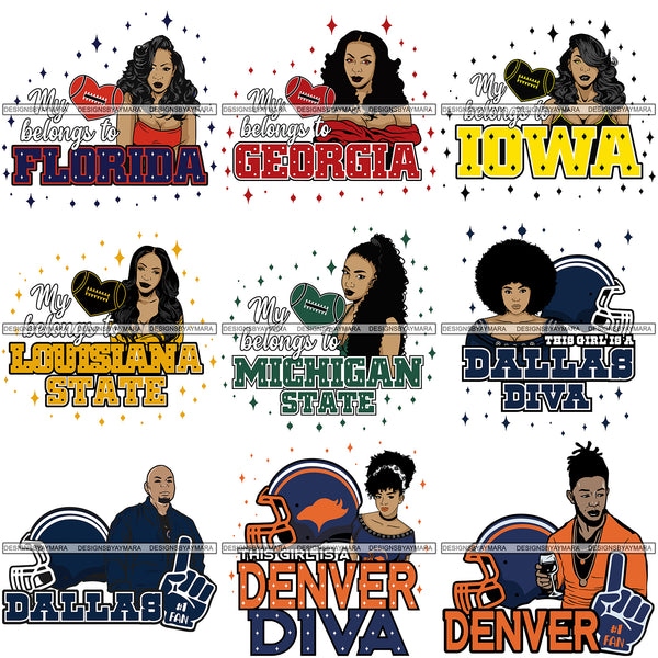 Super Special Football Bundle 120 SVG Files For Cutting and More.