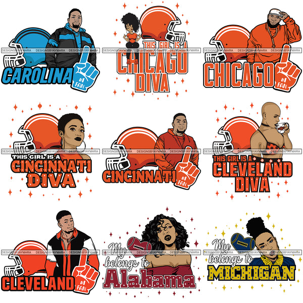 Super Special Football Bundle 120 SVG Files For Cutting and More.