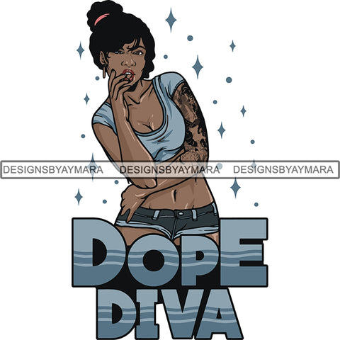 Dope Diva Blessed Life Quotes SVG Cutting Files For Silhouette Cricut and More