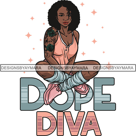 Dope Diva Blessed Life Quotes SVG Cutting Files For Silhouette Cricut and More