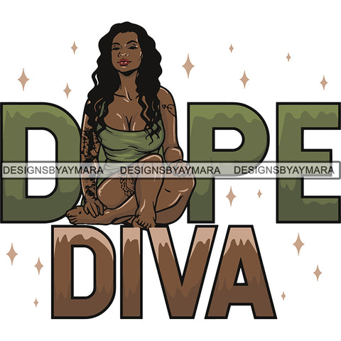 Dope Diva Blessed Life Quotes SVG Cutting Files For Silhouette Cricut and More