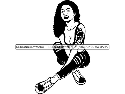 Tattoo Nubian Goddess SVG Files For Cutting