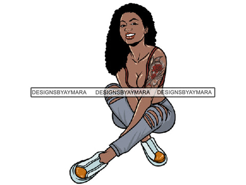 Tattoo Nubian Goddess PNG Files For Print Not For Cutting