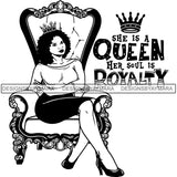 Afro Queen Goddess Melanin Nubian Glamour .SVG Cutting Files For Silhouette and Cricut