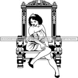 Afro Queen Goddess Melanin Nubian Glamour .SVG Cutting Files For Silhouette and Cricut