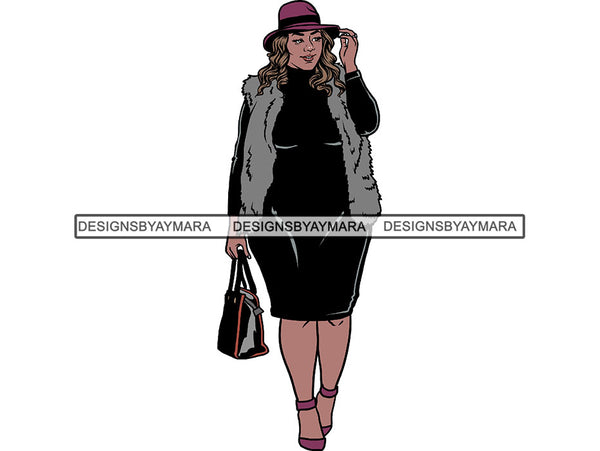 Beautiful Big  Woman BBW Big And Bougie Goddess Queen Diva Classy Lady .JPG .SVG .PNG With Transparent Backgroung Vector Clipart Not For Cutting
