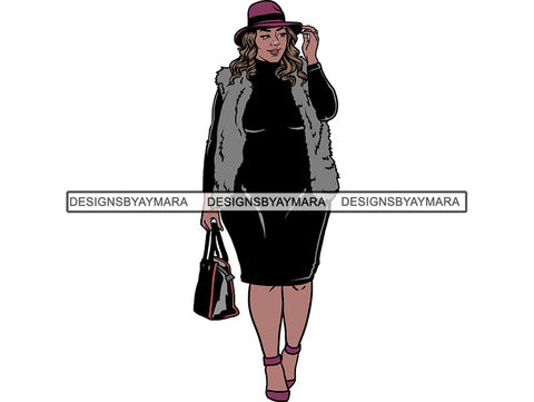 Beautiful Big  Woman BBW Big And Bougie Goddess Queen Diva Classy Lady .JPG .SVG .PNG With Transparent Backgroung Vector Clipart Not For Cutting