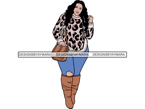 Beautiful Big  Woman BBW Big And Bougie Goddess Queen Diva Classy Lady .JPG .SVG .PNG With Transparent Backgroung Vector Clipart Not For Cutting