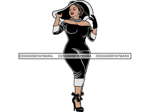 Afro Beautiful BBW Woman Goddess Diva Classy Lady .PNG File For Print Not For cutting