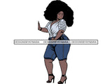Beautiful Big  Woman BBW Big And Bougie Goddess Queen Diva Classy Lady .JPG .SVG .PNG With Transparent Backgroung Vector Clipart Not For Cutting
