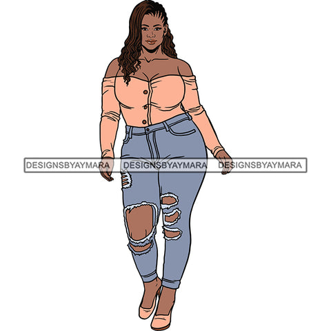 BBW Thick Thigh Woman Sassy Exotic Curvy Big Bone Goddess .SVG Cutting Files For Silhouette and Cricut and More!