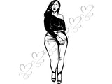 Afro Beautiful Black Woman SVG African American Ethnicity Afro Puffy Hairstyle Beauty Salon Queen Diva Classy Lady  Beautiful People Beauty Salon Princess