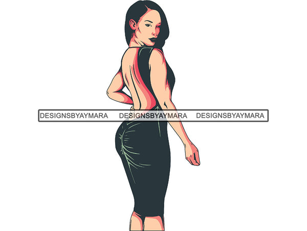 Pretty Woman Goddess Fashion Model Sexy Queen Diva Classy Lady .JPG .SVG.PNG With A Transparent Background Vector Clipart Not For Cutting