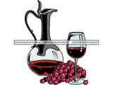 Wineglass and Roses PNG Files For Print