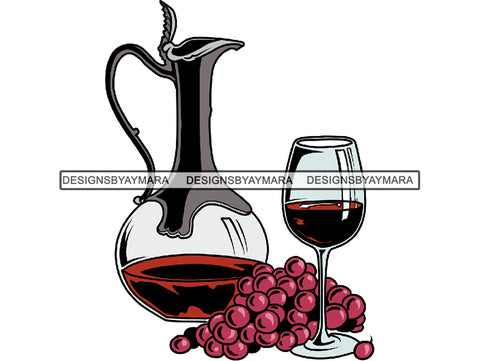 Wineglass and Roses PNG Files For Print