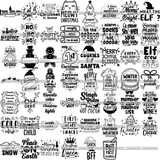 Mega Bundle 174 Designs Teacher Quotes Kids Toddler Bingo Funny Positive Christmas Quotes Halloween Wine Quotes SVG PNG JPG Cutting Designs Silhouette Sublimation Designs