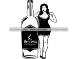 Whiskey Goddess Black Woman Sexy Melanin Nubian Liqueur Beverage Alcohol SVG Cut Files For Silhouette and Cricut