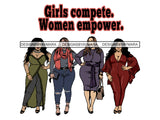 Thick Goddess Women Empower Life Quotes Freedom Nubian Melanin Afro Hairstyle Female Classy Lady .PNG .EPS .JPG Vector Clipart
