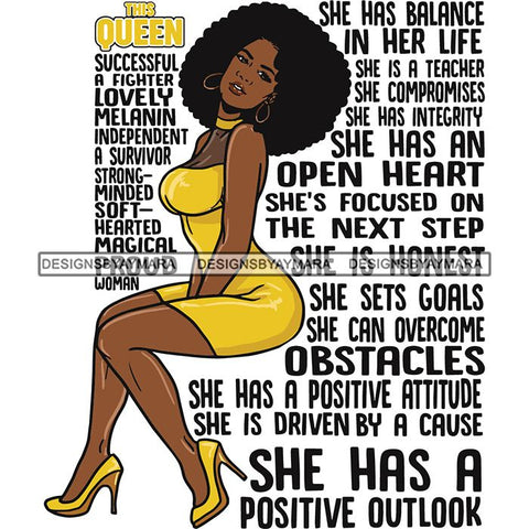 Afro Woman This Queen Quotes SVG Files For Cutting and More!