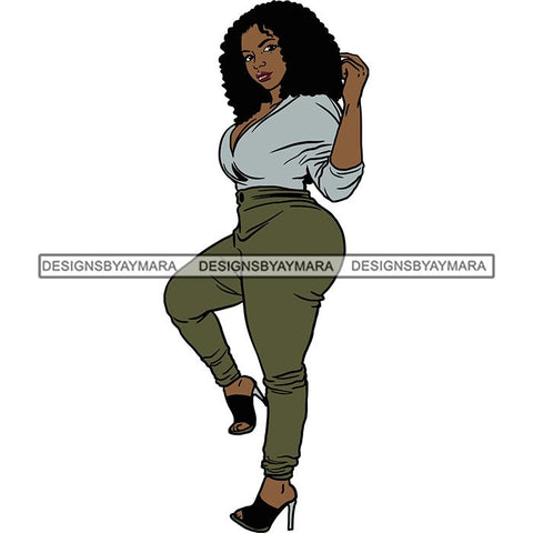 BBW Thick Thigh Woman Sassy Exotic Curvy Big Bone Goddess .SVG Cutting Files For Silhouette and Cricut and More!