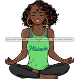 Afro Lola Meditation Meditate Yoga Relax Inhale Exhale Stress Free .SVG Cutting Files For Silhouette and Cricut and More!