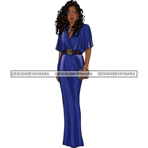 Bundle 6 Classy Afro Woman African American Goddess SVG PNG JPG Cutting Files