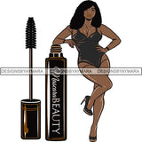 Afro Woman SVG Make Up Goddess Cutting Files For Cricut Silhouette and Much More