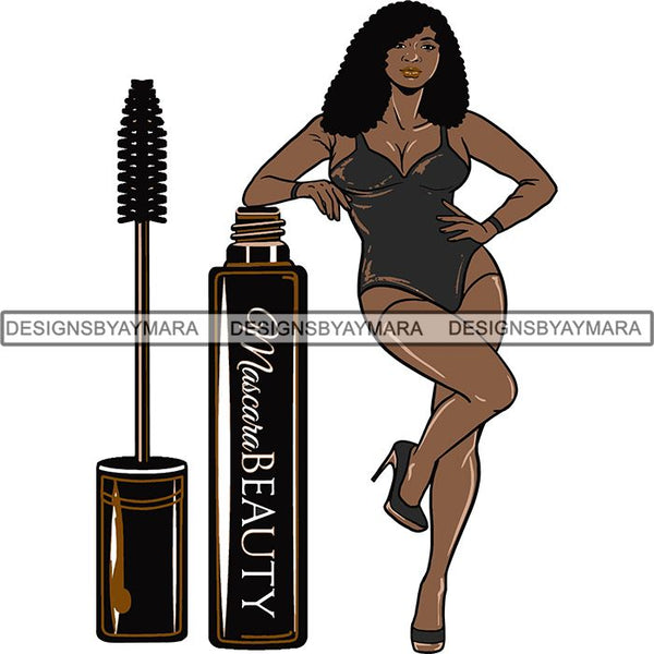 Afro Woman SVG Make Up Goddess Cutting Files For Cricut Silhouette and Much More