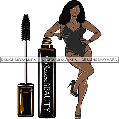 Afro Woman SVG Make Up Goddess Cutting Files For Cricut Silhouette and Much More
