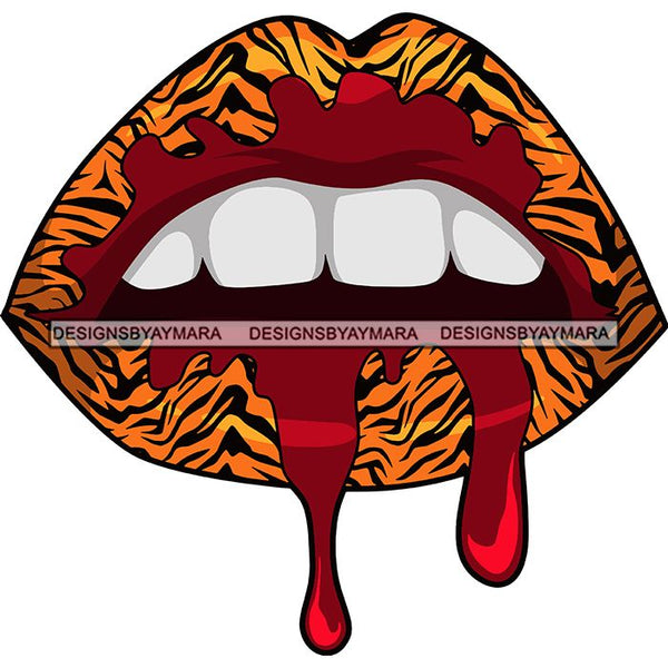 Leopard Sexy Lips Mouth SVG Cutting Files