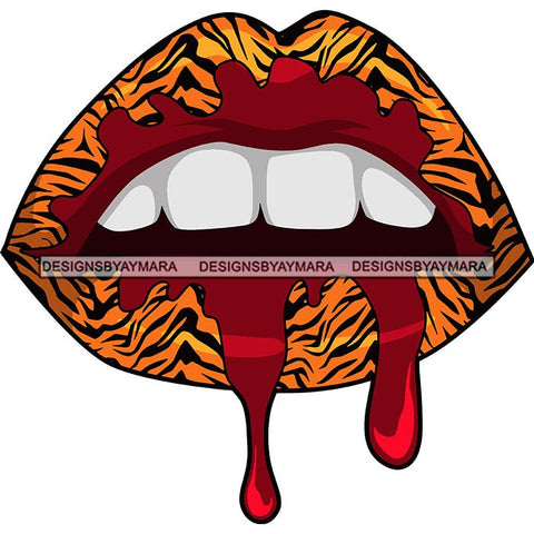 Leopard Sexy Lips Mouth SVG Cutting Files
