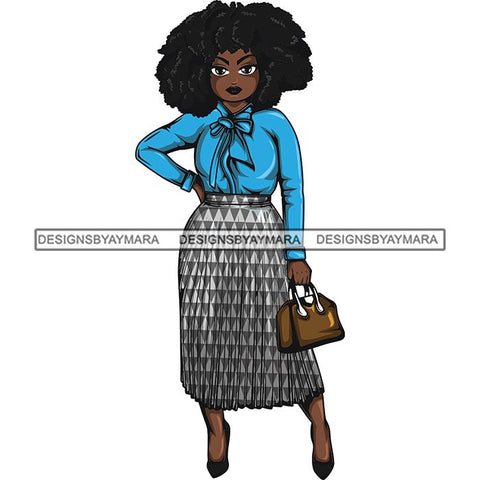 Afro Classy Lola Elegance Glamour Church Lady .SVG Clipart Vector Cutting Files For Circuit Silhouette Cricut and More!