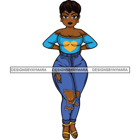Afro Lola Sassy Exotic Curvy Thick Goddess .SVG Cutting Files For Silhouette and Cricut and More!