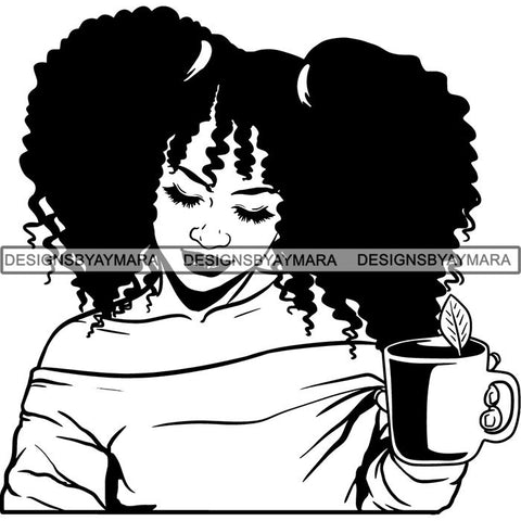 Afro Independent Successful Woman SVG Cutting Files For Silhouette Cricut and More