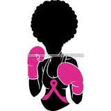 Strong Afro Woman SVG Cancer Survivor Cutting Files For Silhouette Cricut and More