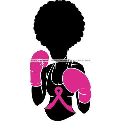 Strong Afro Woman SVG Cancer Survivor Cutting Files For Silhouette Cricut and More