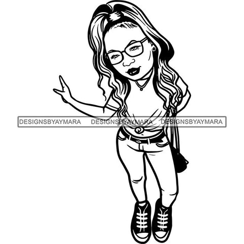 Fashion Woman Model Posing Summer Outfit Vogue Goddess Glamour Trendy Clothing Vector SVG Cutting Files