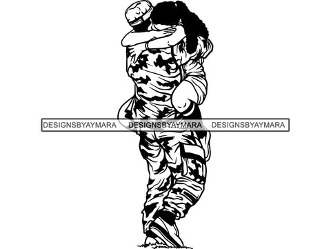 Military Man USA Proud Melanin SVG Cut Files