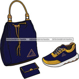 Purse Bag Shoes High Heels Glamour Luxury Fashion Shine SVG Clipart Vector Cutting Files