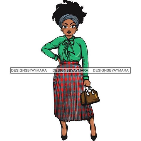 Afro Classy Lola Elegance Glamour Church Lady .SVG Clipart Vector Cutting Files For Circuit Silhouette Cricut and More!