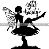 Afro Fairy Fantasy Magic SVG Cut Files For Silhouette and Cricut