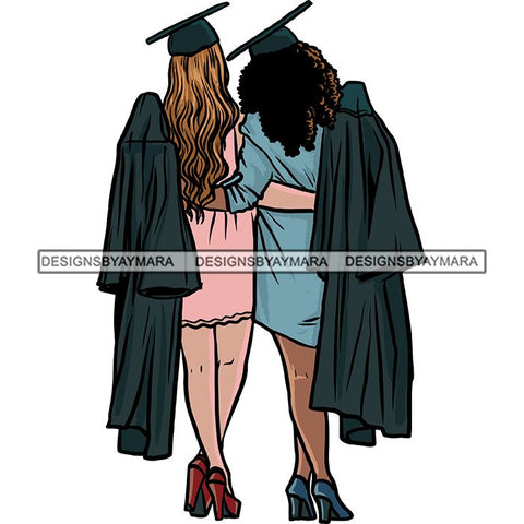 Graduation Achievement Hard Work Diploma Success Robe Cap Certificate College SVG Cutting Files