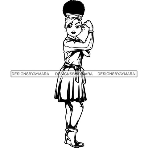 Afro Strong Classy Lola Flexing Believe in Yourself .SVG Cutting Files For Silhouette and Cricut and More!