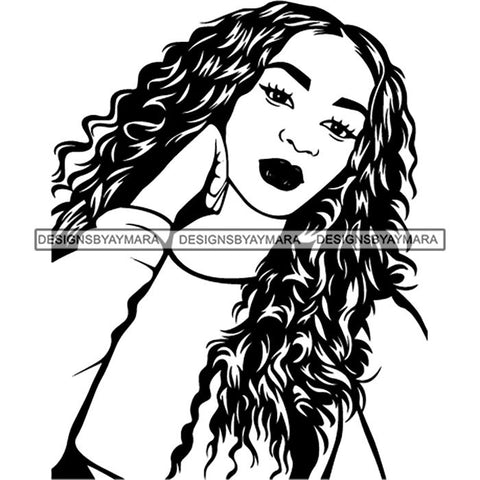Afro Lady Black Goddess Melanin Dark Latina Morena SVG Files For Cutting and More!