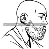Attractive Man Bearded Hipster Model Fashion Male Guy Stylish Mustache Close-up Sexy Macho Manly SVG Files For Cutting